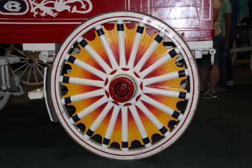 Circus Wagon Wheel by Clem Wehner