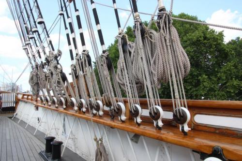 Rigging on the Cutty Sark by Clem Wehner